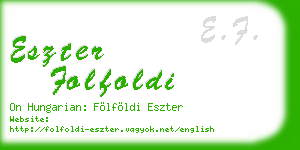 eszter folfoldi business card
